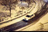برف و باران در جاده های 14 استان