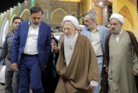 عکس؛ دیدار تاریخی آیت‌الله جوادی آملی با آیت‌الله سیستانی
