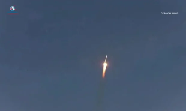 لحظه پرتاب سایوز به ایستگاه فضایی بین المللی