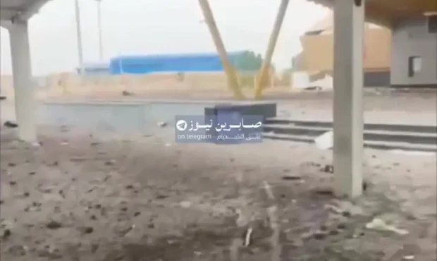 لحظه حمله هوایی به مرز شلمچه