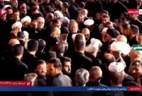 قالیباف، اژه‌ای، مخبر، علم‌الهدی و سیدحسن خمینی در حرم رضوی