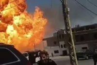 انفجار تانکر گاز در لبنان انفجار تانکر گاز در لبنان