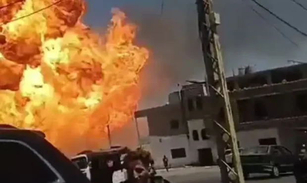 انفجار تانکر گاز در لبنان
